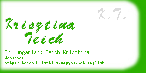 krisztina teich business card